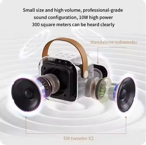 Wireless Karaoke Speaker Bluetooth Microphone K12 Home KTV Karaoke Machine RGB Light Portable Mini Bluetooth Speaker