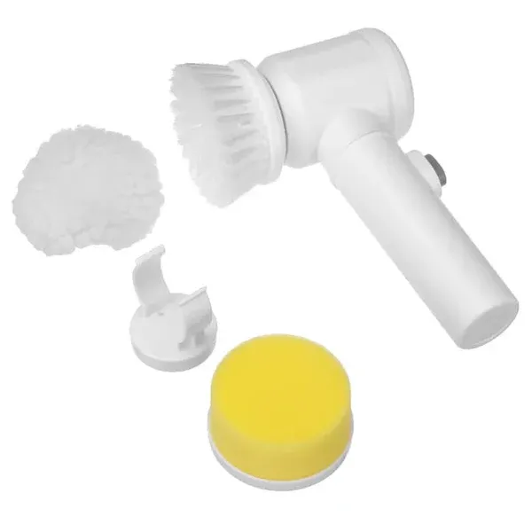 HOT- 5 In 1 Electric Cleaning Brush Multifunctional Kitchen Cleaning Brush With Sponge Brush Dishwashing Brush Kitchen Cleaning Tools