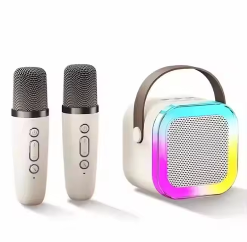 Wireless Karaoke Speaker Bluetooth Microphone K12 Home KTV Karaoke Machine RGB Light Portable Mini Bluetooth Speaker