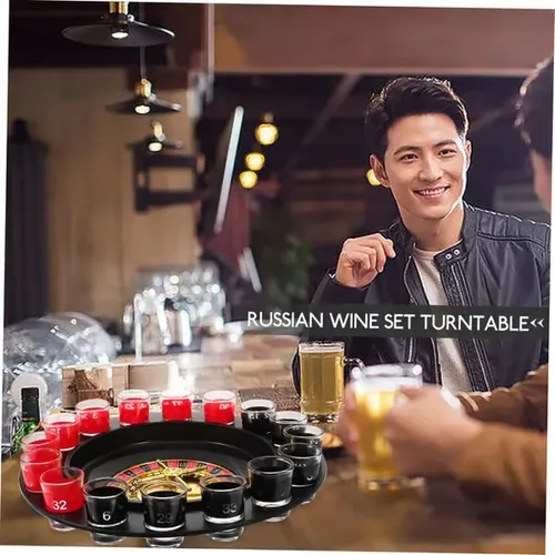 🍹Creative Drinking turntable Shot Glass Roulette drinking game 16 shot board game party bar🥂