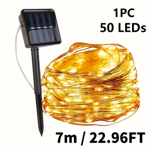 💡Outdoor solar fairy lamp 8 modes, ideal for festivals, gardens, terraces, trees, parties, yards, wedding decoration