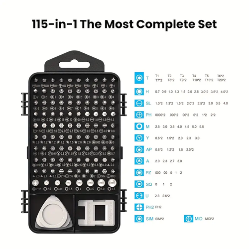 ⭐Screwdriver set 115 in 1 multi-function precision screwdriver watch phone Service tool