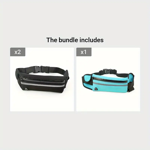 ⭐Running waist pack with mobile phone pocket, unisex sports waist pack, suitable for running and outdoor activities