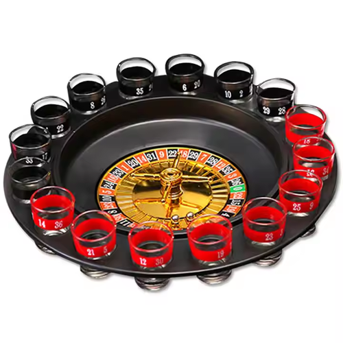 🍹Creative Drinking turntable Shot Glass Roulette drinking game 16 shot board game party bar🥂