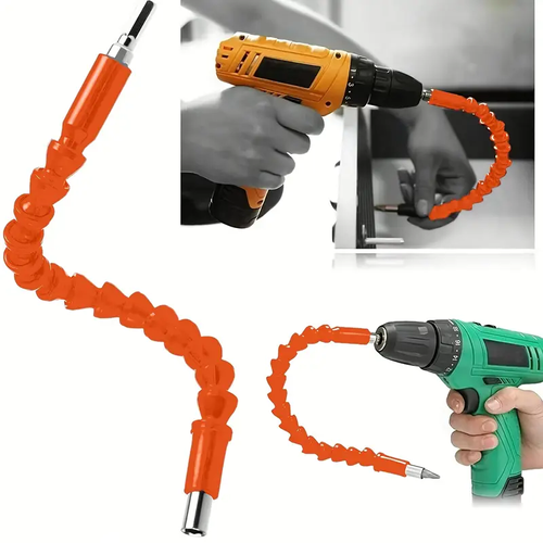 ⭐Electric drill universal flexible shaft, electric screwdriver bit extension frame, multi-function flexible bit support