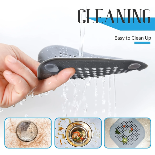 ⭐3pcs Silicone shower and sink hair filter pads prevent clogging drainage filters