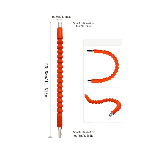 ⭐Electric drill universal flexible shaft, electric screwdriver bit extension frame, multi-function flexible bit support