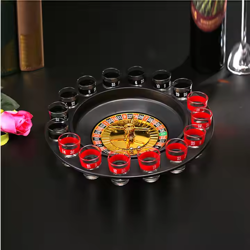 🍹Creative Drinking turntable Shot Glass Roulette drinking game 16 shot board game party bar🥂
