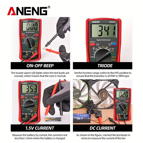⭐Automatic Pro Digital multimeter 1999 Counting automatic AC DC voltage tester Ohm current ammeter detector tool