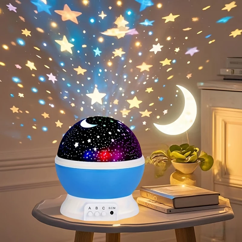 ⭐LED Starry night light projector with Moon and star USB power