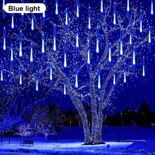 💡Solar Meteor Shower Light Water droplets icicles snow falling raindrops Waterfall light is suitable for garden wedding parties