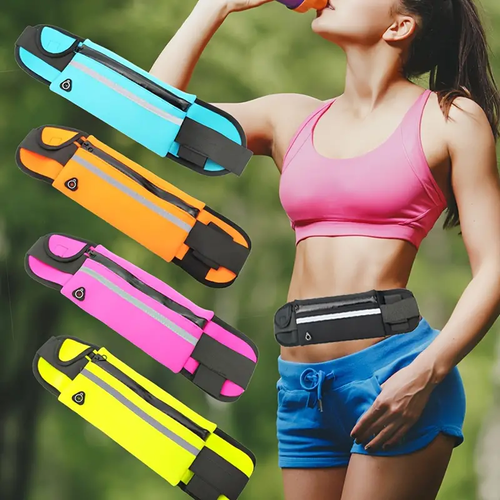 ⭐Running waist pack with mobile phone pocket, unisex sports waist pack, suitable for running and outdoor activities