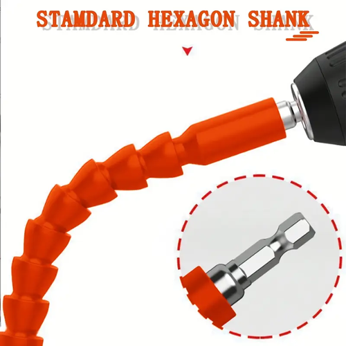 ⭐Electric drill universal flexible shaft, electric screwdriver bit extension frame, multi-function flexible bit support