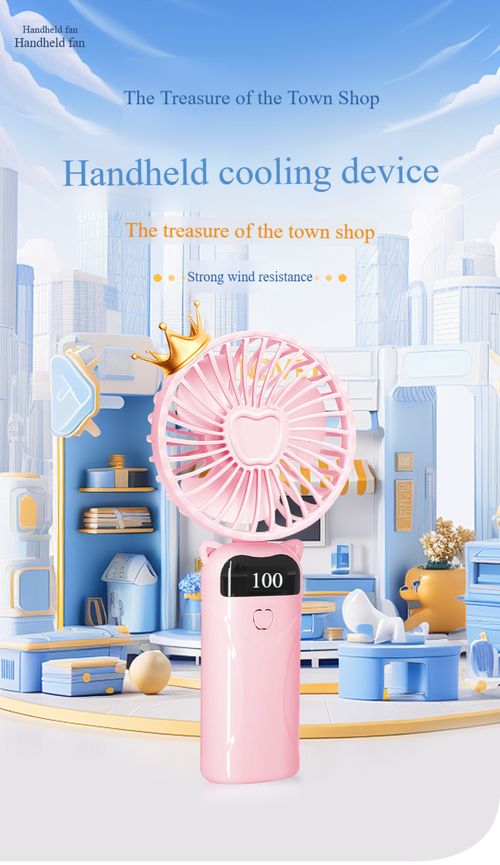 🌀Handheld fan Mini portable folding fan Digital display usb charging small fan