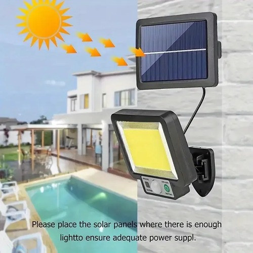 💡Solar Street Light,  Motion Sensor Wall Light, 3 Lighting Modes Waterproof 117COB Wall Lamp, Outdoor Garden Security Flood Lamp For Outdoor Garden Yard