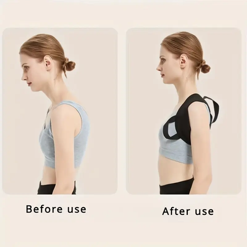 ⭐Posture corrector back support strap, adjustable polyester shoulder strap for posture improvement, non-electric back stretching training aid, suitable for sports and daily use