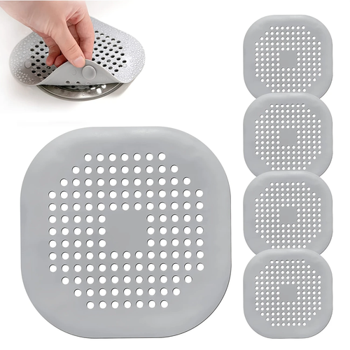 ⭐3pcs Silicone shower and sink hair filter pads prevent clogging drainage filters