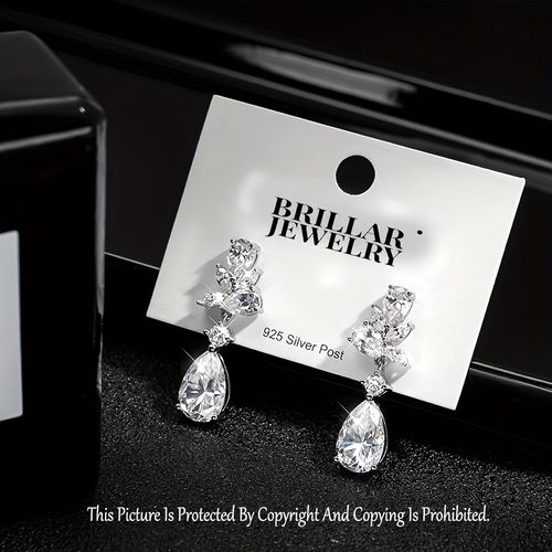 🔥Ultra-Luxury 8.8 Carat Earrings | 🔥7.11mm Elegant Design, Featuring 3 Carat Drop-Shaped Full Moissanite Inlaid Marquis Earrings
