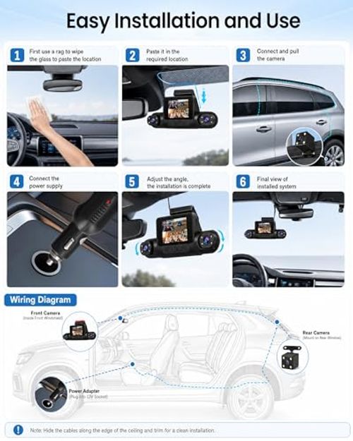 360 Degree View 4 Channel Dash Cam for Cars,Dash Cam Car Camera