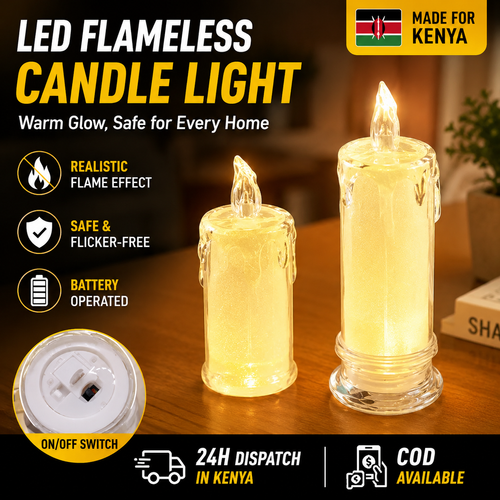 Warm LED Candle Lamp for Romantic Home Decor in Kenya