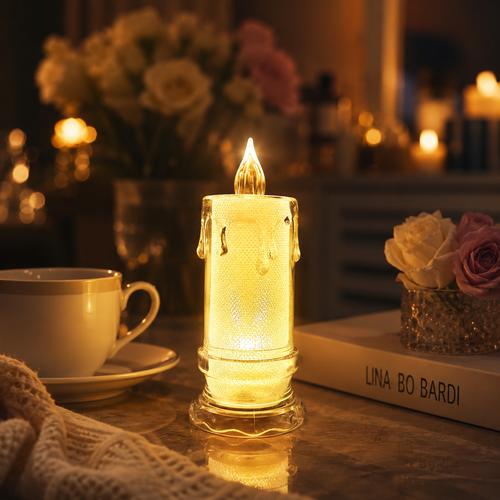 Warm LED Candle Lamp for Romantic Home Decor in Kenya