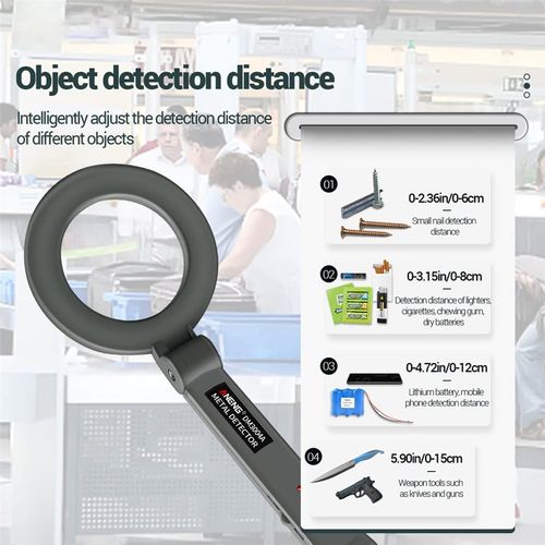 Metal Detector Handheld Alarm High Sensitivity Metal Scanner Security Checker Pinpointer Search Coil Metal Detect Tool