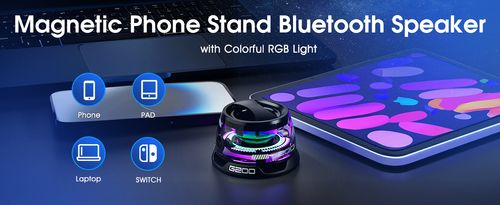 🔥Hot Seller🔥 COD！  	Bluetooth Magnetic Speaker: Portable, Stylish G200 Subwoofer with Long Battery Life—Cross-Border Music Mini Stereo Speaker