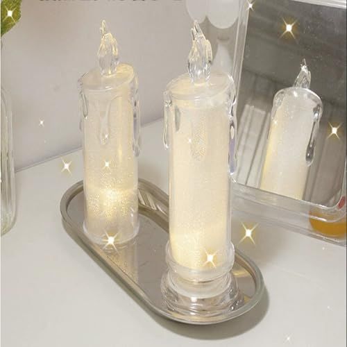 🔥Hot Seller🔥 COD！LED Candle-Style Night Light: Creative Night Light, Bedroom Bedside Lamp, Ambient Lighting, Creative Gift, Desktop Decorative Ornament