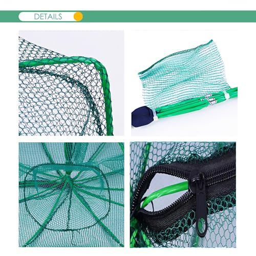 Foldable Bait Trap Fishing Net - Hand Cast Cage for Catching Fish Shrimp Crab Crawfish