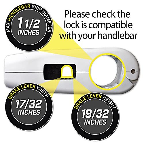 Motorcycle Handlebar Lock, Anti-Theft Scooter Grip Security, Heavy-Duty Safety Device for Bikes