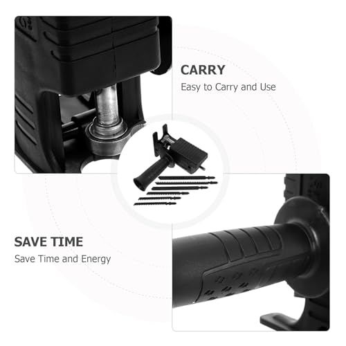 Portable Reciprocating Saw Adapter Kit 7pcs Set for Electric Drills, Black