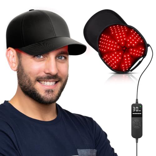 RELEXNOW Red Light Therapy Cap for Hair with Upgraded 180 Tri-Chip LEDs