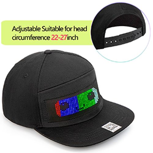 🔥Hot Seller🔥 COD！  Cross-border App Display Screen Cap Bluetooth Edible Duckbill Cap Bar & Restaurant Team-Building & Travel LED Light-Up Advertising Cap