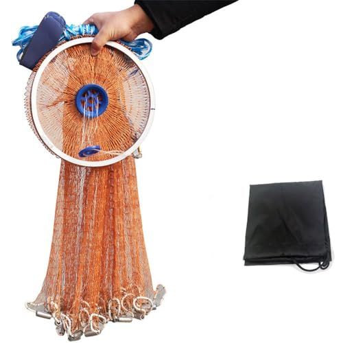 Foldable Bait Trap Fishing Net - Hand Cast Cage for Catching Fish Shrimp Crab Crawfish