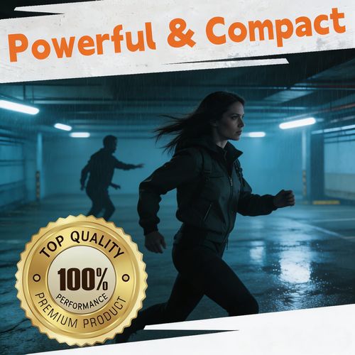 Rechargeable Personal Defense Stun Gun. Handheld Unit with Ergonomic Grip and Safety Lock (3 to 5 Days delivery)