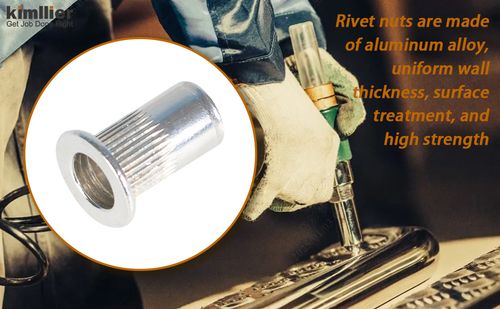 kimllier 150Pcs Rivet Nuts SAE Rivet Nut Assortment Kit Aluminum Threaded