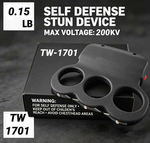 Rechargeable Personal Defense Stun Gun. Handheld Unit with Ergonomic Grip and Safety Lock (3 to 5 Days delivery)