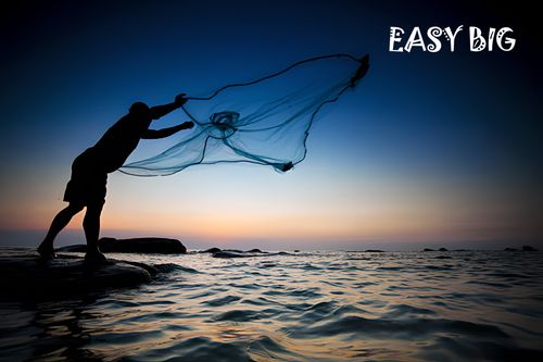 Foldable Bait Trap Fishing Net - Hand Cast Cage for Catching Fish Shrimp Crab Crawfish