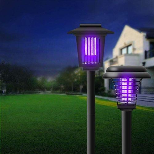 Outdoor Home & Garden Solar LED Mosquito Killer Lamp Waterproof Electric Bug Zapper for Camping & Villa Use