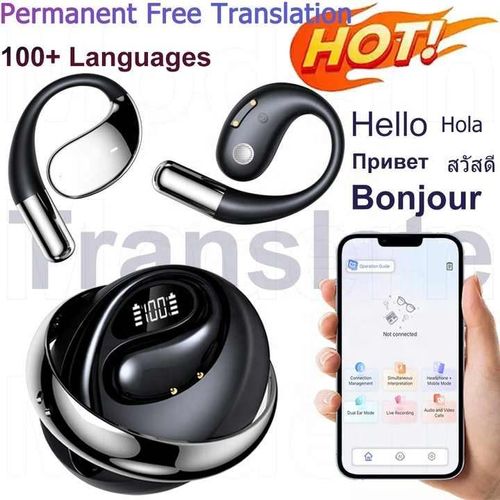 YYK-Q93 Ai Smart Translate Stereo Earphone 144 Multi Language Wireless Real Time Translate Headset Headphone Translator Earbuds