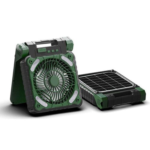 Three-Speed Adjustable Rechargeable LED Light Integrated Portable Solar Panel Camping Fan