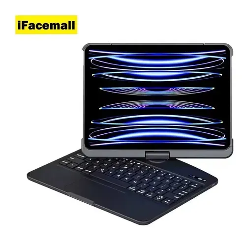 360-degree rotating metal trackpad with backlight for 11-inch iPad Pro Magic Keyboard - Punk style
