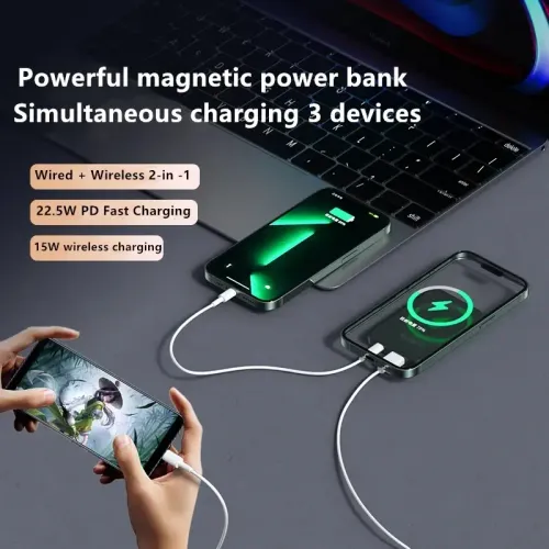 Hot Mini Portable Powerbank 10000mAh Magnetic22.5W Fast Charger External Battery Power Bank