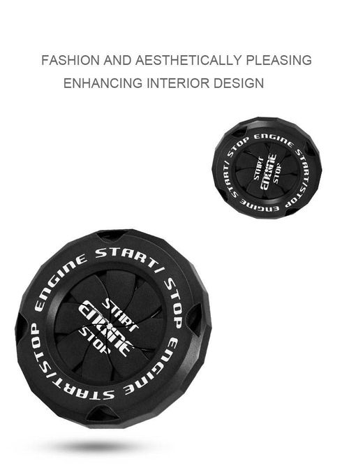 Car Interior Decor Bat Engine Ignition Start Switch Rotate Cover One Key Stop Button Cover Auto Engine Start Button Cover