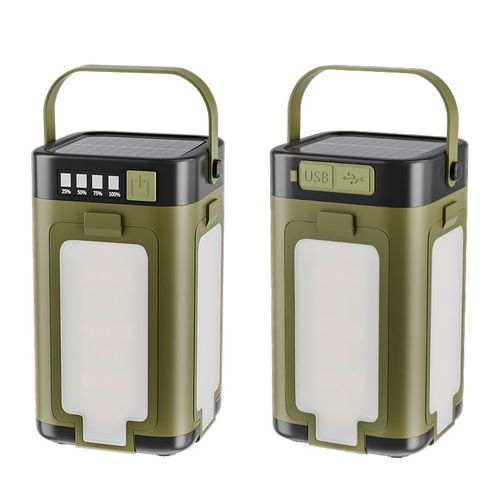 Portable Solar Camping Light with Power Bank Function and Hook for Outdoor Hiking and Emergency Camping Light