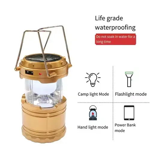 Netflix explosion models multi-functional simple solar charging super bright light-emitting diode portable camping light