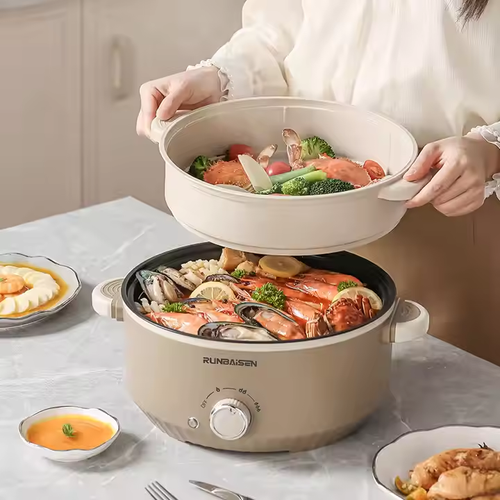 Multifunctional electric cooking pot (with steamer)