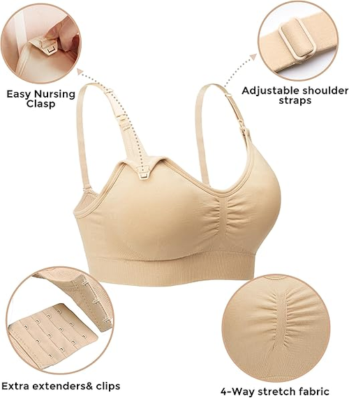 Pregnant women front opening large size nursing bra