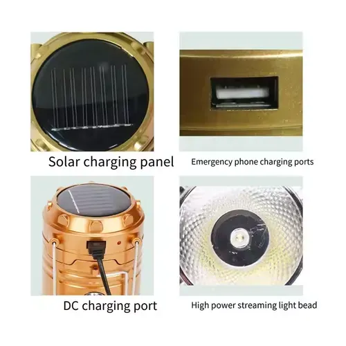 Netflix explosion models multi-functional simple solar charging super bright light-emitting diode portable camping light