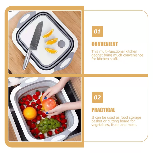 Multifunctional folding cutting board